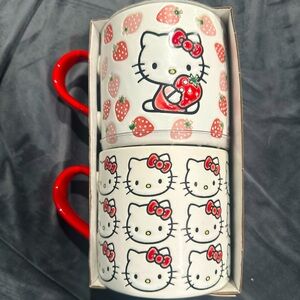 Hello kitty strawberry duo mug